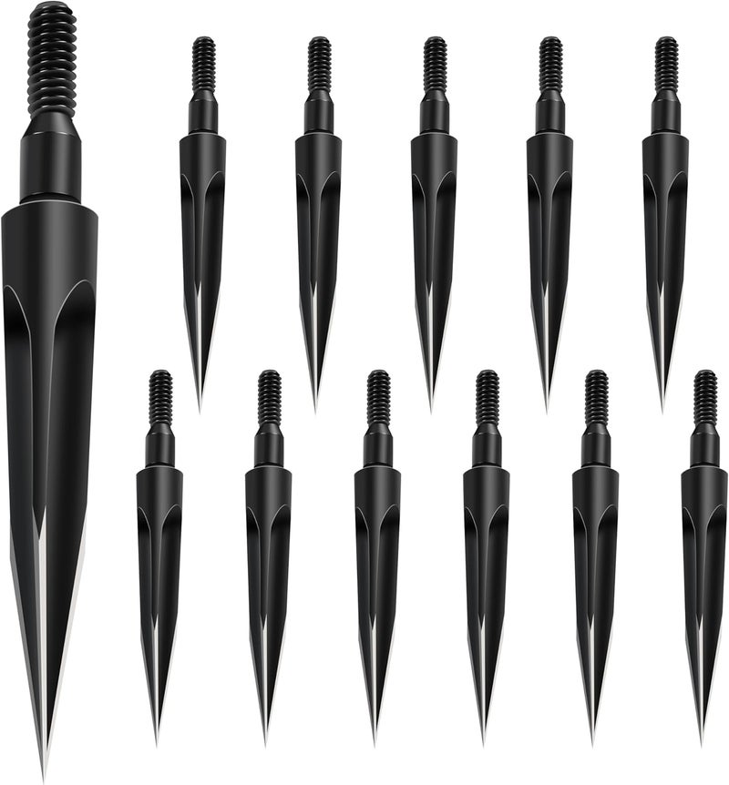 Sunya Broadheads 100/120/125/150 Grain Traditional Archery Arrow Tips for Compound, Recurve Bow & Crossbow, Pack of 12 - Image 1